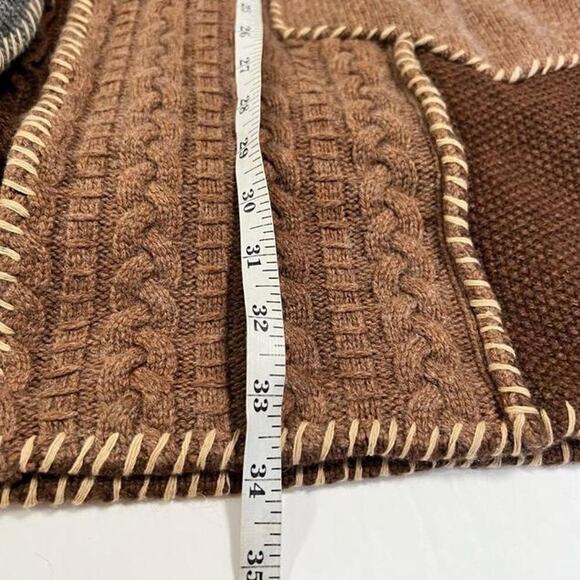 Y2K L.A.M.B oversized multi color patchwork Poncho Sweater, Rare! - Picture 8 of 8